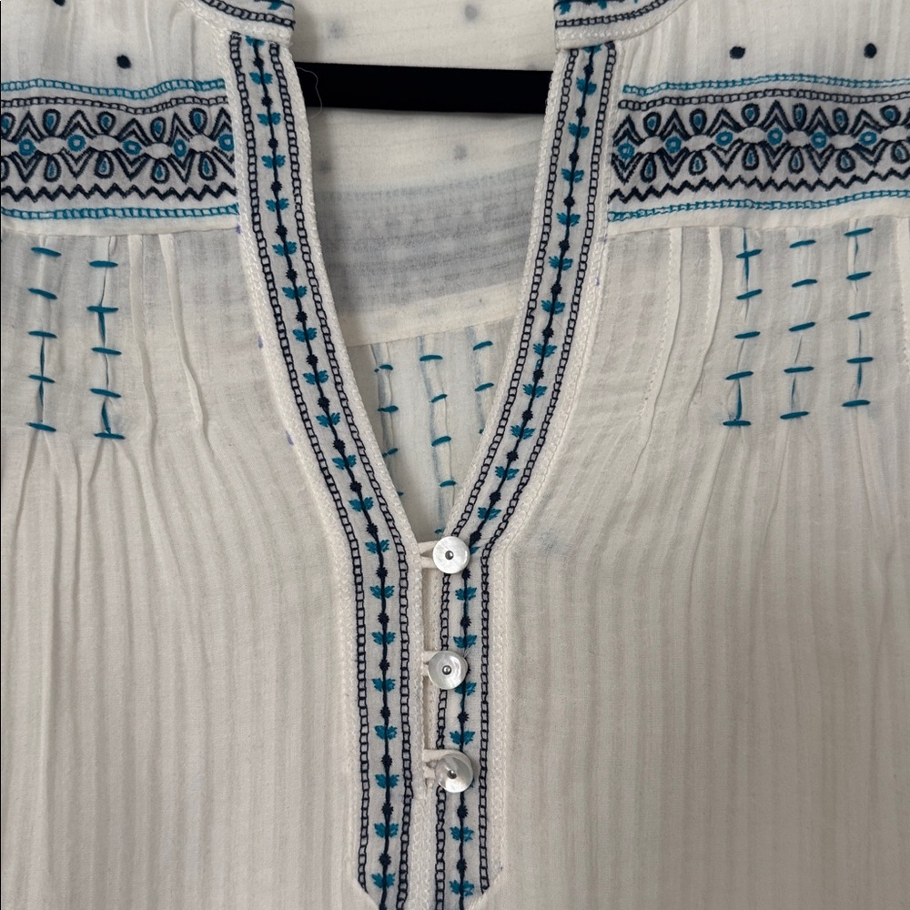 Veronica Beard Button Down Lightweight Cotton Top - image 4